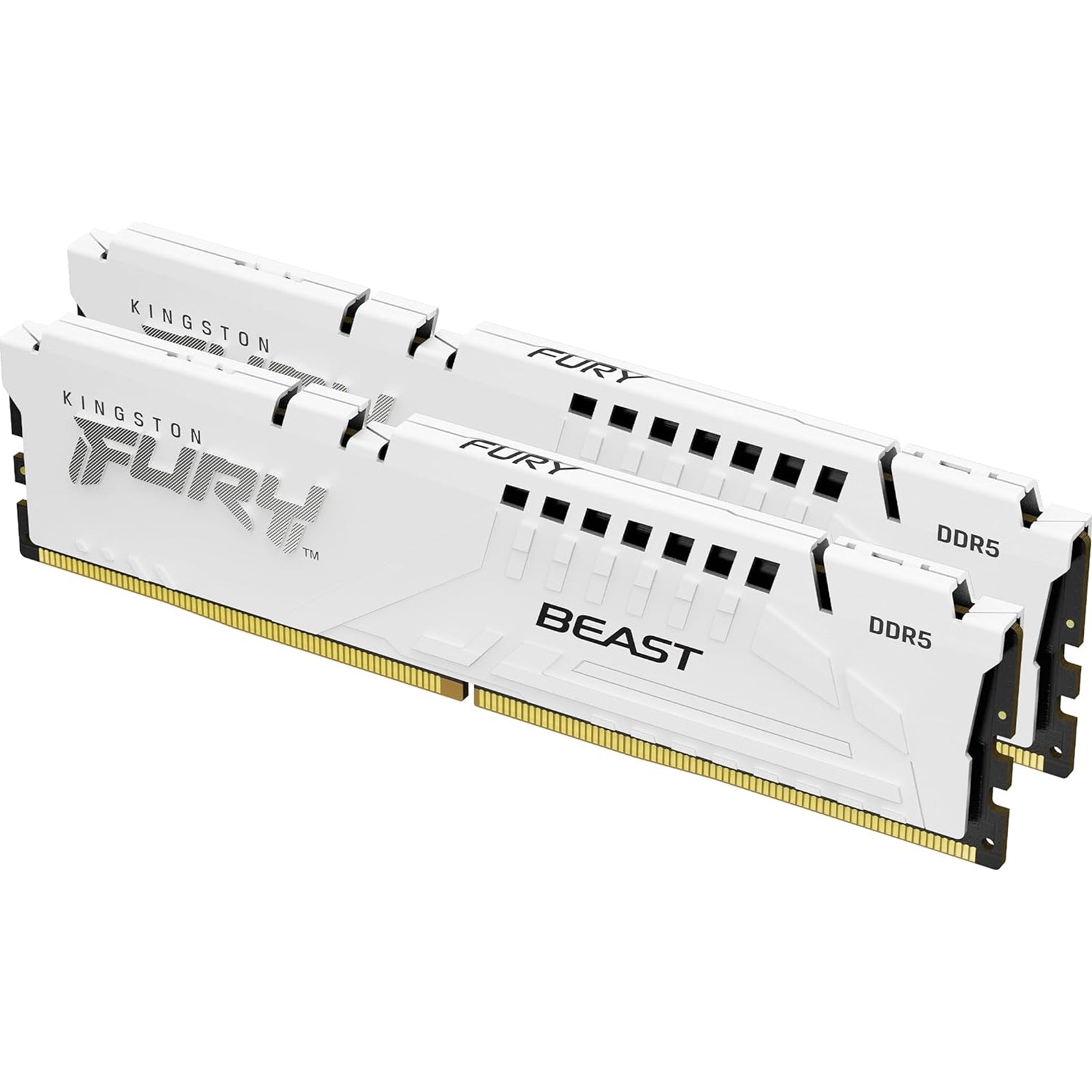 Kingston FURY Beast RGB KF564C32BWEK2-64 64GB (32GB x2) DDR5 6400MT/s White System Memory Kingston FURY Beast RGB KF564C32BWEK2-64 64GB (32GB x2) DDR5 6400MT/s White System Memory